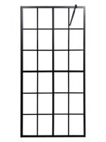 Душевая перегородка (глух.) ESTENA, прозрачн. стекло, черная EN-86С-ST-B