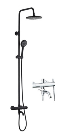 Смеситель для ванны с термостатом и верхним душем TERMO 34511TMB