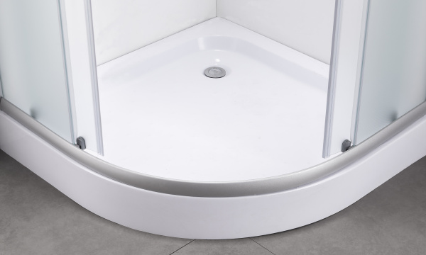 Душевой уголок MINO, прозр. стекла, полукруг, хром MN-90PСCS-SD-C