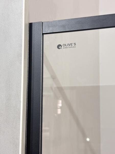 Душевая перегородка (глух.) ESTENA, прозрачн. стекло, черная EN-86С-ST-B