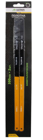 Полотна для ножовки по метал. Ultima,300мм,24TPI,биметал,компл-2шт