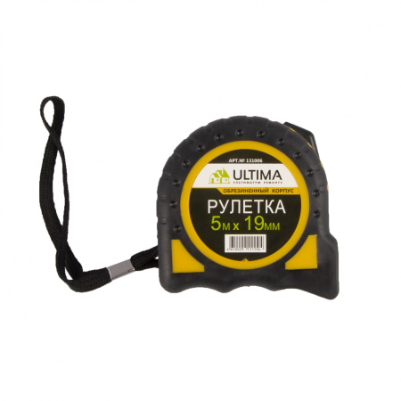Рулетка Ultima, 5 м х 19 мм, обрезиненный корпус