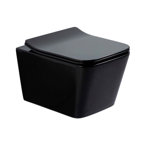 Унитаз подвесной PORTO PR30117DP черный глянцевый