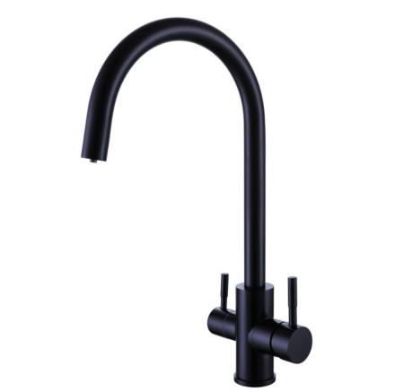 Смеситель для кухни под фильтр нержавеющая BALEAR 13445BLB черный